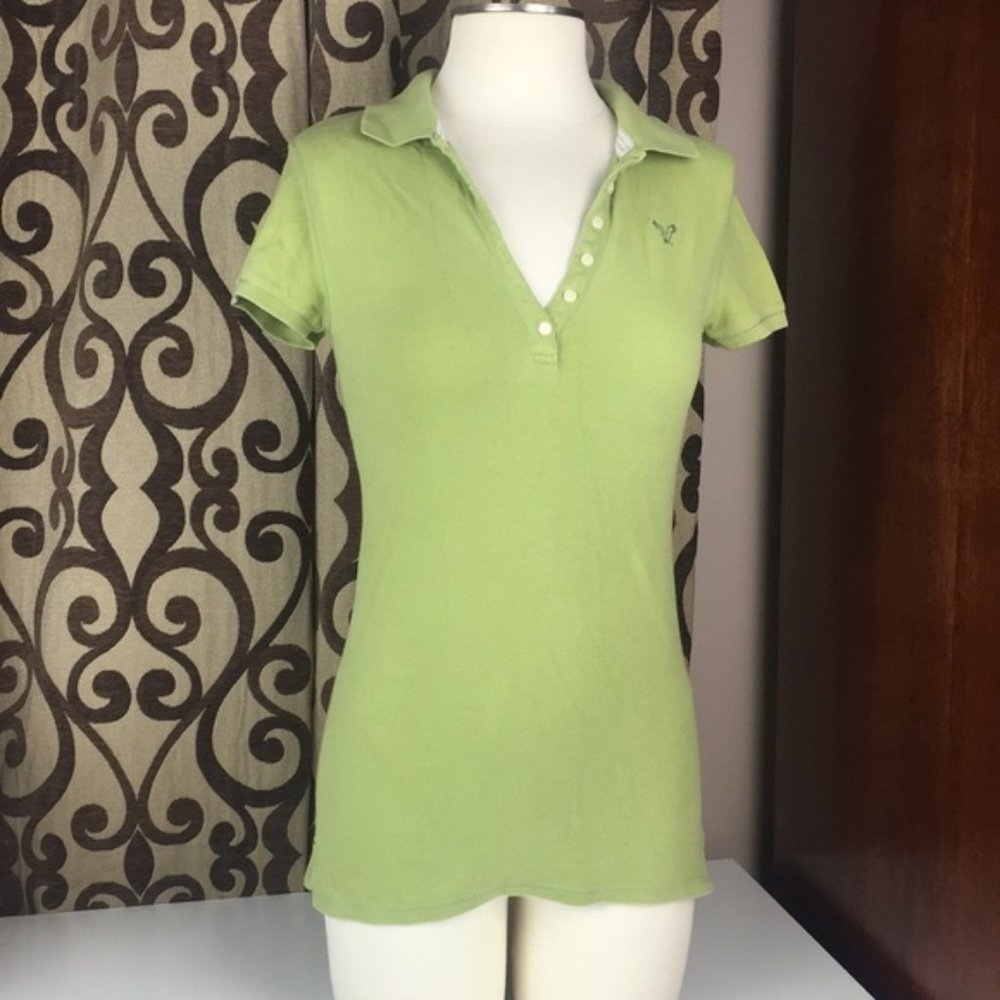 AE Green Polo Tee Shirt Top M